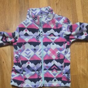 Columbia Kids' Geometric Fleece Jacket - Pink, Purple, and Blue